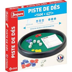 Jeujura Piste de Yam 421 Jeux de Société À partir de 3 Ans Coffret Complet avec Plateau Bois, 5 Dés, 21 Jetons, Bloc de Score Jeu Stratégique et Réflexion Fabriqué en France 8154 - Publicité Jeujura Piste de Yam 421 Jeux de Société À partir de 3 Ans Coffret Complet avec Plateau Bois, 5 Dés, 21 Jetons, Bloc de Score Jeu Stratégique et Réflexion Fabriqué en France 8154 - Publicité