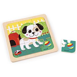 Janod J07066 Wooden puzzle 9 pieces, Titus Dog - Publicité