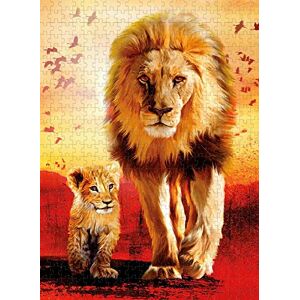 YU GONG FANG Puzzle Adulte 1000 Pièces Roi Lion Et Petit Lion Difficile Éducatif Soulagement du Stress Jouet pour Adultes Et Enfants - Publicité YU GONG FANG Puzzle Adulte 1000 Pièces Roi Lion Et Petit Lion Difficile Éducatif Soulagement du Stress Jouet pour Adultes Et Enfants - Publicité