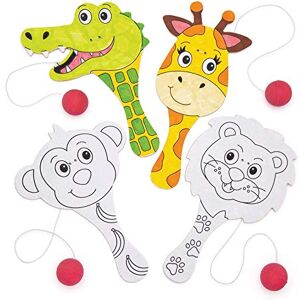 Baker Ross Jungle Lot de 5 Raquettes Colorées - Publicité Baker Ross Jungle Lot de 5 Raquettes Colorées - Publicité