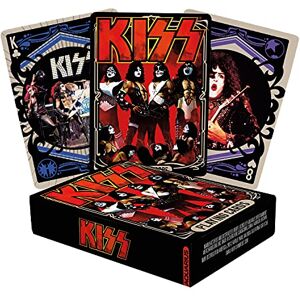 AQUARIUS KISS Playing Cards KISS Themed Deck of Cards for Your Favorite Card Games Officially Licensed KISS Merchandise & Collectibles Poker Size with Linen Finish - Publicité