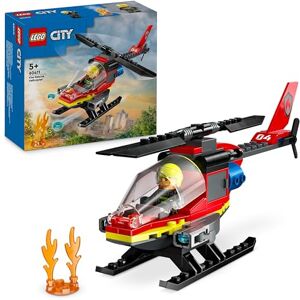 Lego City L’Hélicoptère de Secours des Pompiers, Ensemble de Construction avec Minifigurines de Pilote Pompier, Cadeau pour Garçons et Filles de 5 Ans ou Plus, Jeu Imaginatif 60411 - Publicité