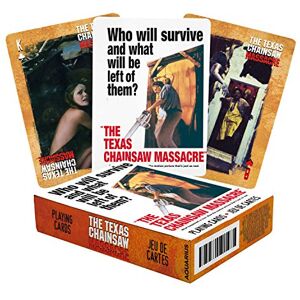 AQUARIUS Texas Chainsaw Massacre Playing Cards TTCM Themed Deck of Cards for Your Favorite Card Games Officially Licensed TTCM Merchandise & Collectibles Poker Size with Linen Finish - Publicité