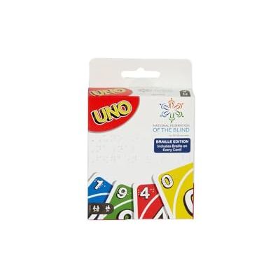 Jeu de cartes UNO en Braille de Mattel Games - Pour enfants et adultes avec cartes spéciales - Publicité Jeu de cartes UNO en Braille de Mattel Games - Pour enfants et adultes avec cartes spéciales - Publicité