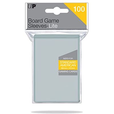 Ultra Pro UP – Lite Lot de 100 Pochettes Standard American Board Game 56 mm x 87 mm - Publicité Ultra Pro UP – Lite Lot de 100 Pochettes Standard American Board Game 56 mm x 87 mm - Publicité
