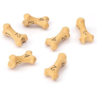 Lynx - D4 Dice Set - Skull Bone - Six 4Faces - Dice Set - Publicité Lynx - D4 Dice Set - Skull Bone - Six 4Faces - Dice Set - Publicité