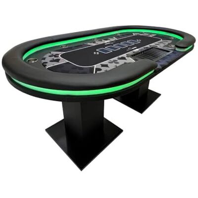 STRAIGHT FLUSH - LED Pokertisch - 9 sièges - LED - Poker table - Publicité STRAIGHT FLUSH - LED Pokertisch - 9 sièges - LED - Poker table - Publicité