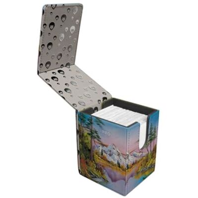 Ultra Pro Bob Ross Mighty Mountain Lake Alcove Flip, TCG Art Storage Box, Premium Deck Protector, Luxury Magnetic Deck Organizer, Bob Ross Trading Card Case Dual-Notch Easy Access Design - Publicité Ultra Pro Bob Ross Mighty Mountain Lake Alcove Flip, TCG Art Storage Box, Premium Deck Protector, Luxury Magnetic Deck Organizer, Bob Ross Trading Card Case Dual-Notch Easy Access Design - Publicité