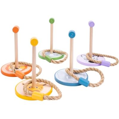 Engelhart 604020 - Jeu d'anneaux et animaux multicolores - Publicité Engelhart 604020 - Jeu d'anneaux et animaux multicolores - Publicité