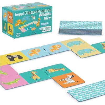 boppi Jeu d'images de Dominos pour Les Tout-Petits – Dominos Montessori/STEM colorés sur Le thème des Animaux Sauvages pour Enfants – Jeux pour Les Enfants de 3 Ans et Plus - Publicité boppi Jeu d'images de Dominos pour Les Tout-Petits – Dominos Montessori/STEM colorés sur Le thème des Animaux Sauvages pour Enfants – Jeux pour Les Enfants de 3 Ans et Plus - Publicité
