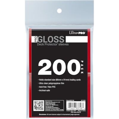 Ultra Pro Protège-cartes standard rouge PRO-Gloss 200 ct pour protéger et stocker des cartes de collection, Sport, MTG, D&D - Publicité Ultra Pro Protège-cartes standard rouge PRO-Gloss 200 ct pour protéger et stocker des cartes de collection, Sport, MTG, D&D - Publicité