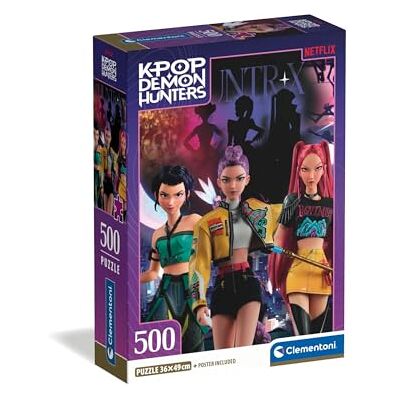 Clementoni Puzzle K-Pop Demon Hunters 500 Pièces Format 49x36 cm Adultes Dès 14 Ans Illustration tendance issue du film d'animation à très grand succès mondial poster inclus dans la boîte idée cadeau - Publicité Clementoni Puzzle K-Pop Demon Hunters 500 Pièces Format 49x36 cm Adultes Dès 14 Ans Illustration tendance issue du film d'animation à très grand succès mondial poster inclus dans la boîte idée cadeau - Publicité