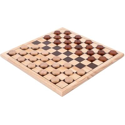 Set de Dames et Échecs en Bois Longfield - 29x29cm - Multicolore - Publicité Set de Dames et Échecs en Bois Longfield - 29x29cm - Multicolore - Publicité