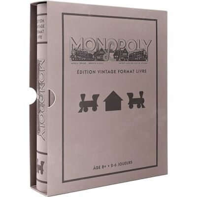 Megableu Monopoly Édition Vintage Boite Format Livre Jeu de Société Classique Version 1936 pour Famille & Enfants dès 8 Ans Monopoly Collector Premium comme Un Livre 2–6 Joueurs en Français - Publicité Megableu Monopoly Édition Vintage Boite Format Livre Jeu de Société Classique Version 1936 pour Famille & Enfants dès 8 Ans Monopoly Collector Premium comme Un Livre 2–6 Joueurs en Français - Publicité