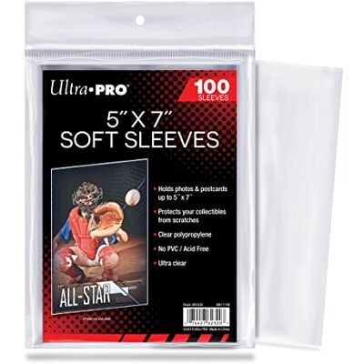 Ultra Pro 100-5 "X 7"-Idéal pour cartes postales de manches. Publicité Ultra Pro 100-5 "X 7"-Idéal pour cartes postales de manches. Publicité