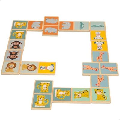 Woomax Domino en Bois 28 Pièces Animales du Jeu de Société Jungle Zookabee - Jeu de Société - Publicité Woomax Domino en Bois 28 Pièces Animales du Jeu de Société Jungle Zookabee - Jeu de Société - Publicité