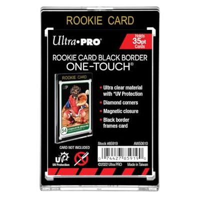 Ultra Pro One Touch Rookie Card Black Border Card Holder 35pt - Publicité Ultra Pro One Touch Rookie Card Black Border Card Holder 35pt - Publicité