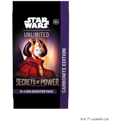 Asmodee FFG Star Wars: Unlimited Secrets of Power Booster Carbonite de 16 Cartes Jeu de Cartes à Collectionner pour Adultes et Enfants, dès 12 Ans, 2+ Joueurs Version Anglaise - Publicité Asmodee FFG Star Wars: Unlimited Secrets of Power Booster Carbonite de 16 Cartes Jeu de Cartes à Collectionner pour Adultes et Enfants, dès 12 Ans, 2+ Joueurs Version Anglaise - Publicité