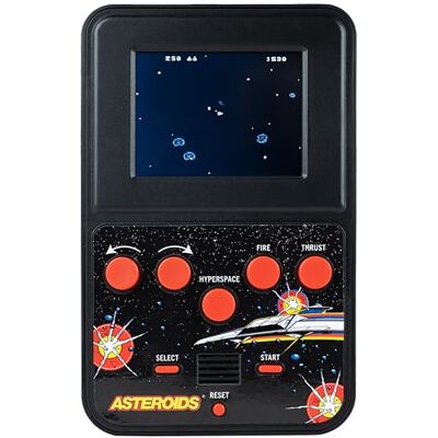 Fizz Creations Asteroids Jeu d'arcade rétro classique Graphiques et sons originaux Fonctionne avec piles Cadeau de jeu rétro - Publicité Fizz Creations Asteroids Jeu d'arcade rétro classique Graphiques et sons originaux Fonctionne avec piles Cadeau de jeu rétro - Publicité
