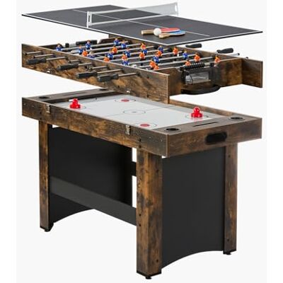 VEVOR Table de Hockey sur air, 137 cm, Ensemble de Table de Jeu Combo, 3 en 1, Table de Combinaison Multiple avec Hockey sur air, ping-Pong, Baby-Foot, poussoirs et palets, pour Famille et Bureau - Publicité VEVOR Table de Hockey sur air, 137 cm, Ensemble de Table de Jeu Combo, 3 en 1, Table de Combinaison Multiple avec Hockey sur air, ping-Pong, Baby-Foot, poussoirs et palets, pour Famille et Bureau - Publicité