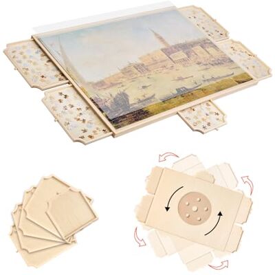 VEVOR Planche de Puzzle 2000 Pièces, Table de Puzzle en Bois 1020x745 mm, Plateau Casse-Tête Rotatif à 360° et Portable, avec 5 Tiroirs et Couverture Utile, Accessoire pour Amateurs de Casse-tête - Publicité VEVOR Planche de Puzzle 2000 Pièces, Table de Puzzle en Bois 1020x745 mm, Plateau Casse-Tête Rotatif à 360° et Portable, avec 5 Tiroirs et Couverture Utile, Accessoire pour Amateurs de Casse-tête - Publicité