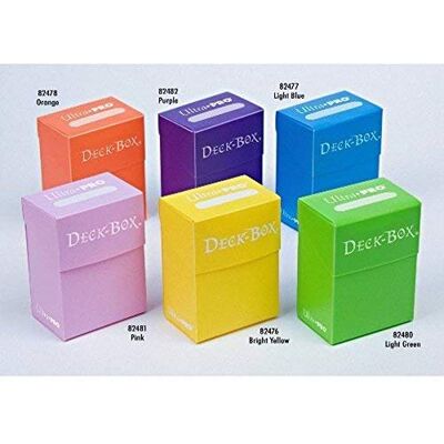 Ultra Pro Set of Six New Deck Boxes (INCL. Orange, Purple, Light Blue, Pink, Yellow, Light Green) - Publicité Ultra Pro Set of Six New Deck Boxes (INCL. Orange, Purple, Light Blue, Pink, Yellow, Light Green) - Publicité