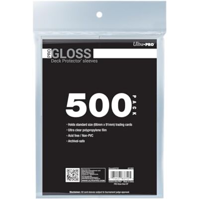 Ultra Pro 500 pièces Pochettes de cartes transparentes PRO-Gloss Standard, protège et range les cartes à collectionner, cartes de sport, MTG, cartes D&D, conçues pour s'adapter aux cartes de taille - Publicité Ultra Pro 500 pièces Pochettes de cartes transparentes PRO-Gloss Standard, protège et range les cartes à collectionner, cartes de sport, MTG, cartes D&D, conçues pour s'adapter aux cartes de taille - Publicité