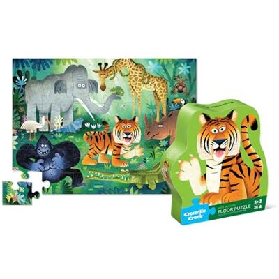 Crocodile Creek - 36pc Floor Puzzle - Animaux Sauvages - Puzzle - Publicité Crocodile Creek - 36pc Floor Puzzle - Animaux Sauvages - Puzzle - Publicité
