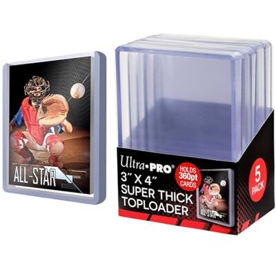 Ultra Pro UP 3" x 4" Super Thick 360pt Toploader (5 pièces) - Publicité Ultra Pro UP 3" x 4" Super Thick 360pt Toploader (5 pièces) - Publicité