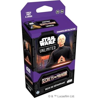 Asmodee FFG Star Wars: Unlimited Secrets du Pouvoir Deck de Démarrage Chancelier Palpatine Jeu de Cartes à Collectionner Cartes Exclusives Dès 12 Ans, 2+ Joueurs Version française - Publicité Asmodee FFG Star Wars: Unlimited Secrets du Pouvoir Deck de Démarrage Chancelier Palpatine Jeu de Cartes à Collectionner Cartes Exclusives Dès 12 Ans, 2+ Joueurs Version française - Publicité