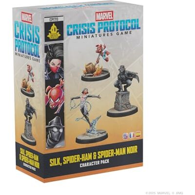 Asmodee , Marvel : Crisis Protocol – Silk, Spider-Ham & Spider-Man Noir, Character Pack, Atomic Mass Games, Tabletop, 2 Players, from Age 14+, 90-120 Minutes, Anglais, français et Espagnol - Publicité Asmodee , Marvel : Crisis Protocol – Silk, Spider-Ham & Spider-Man Noir, Character Pack, Atomic Mass Games, Tabletop, 2 Players, from Age 14+, 90-120 Minutes, Anglais, français et Espagnol - Publicité