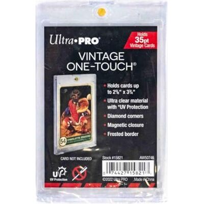 Ultra Pro Vintage Card UV ONE-TOUCH Magnetic Holder 35pt - Publicité Ultra Pro Vintage Card UV ONE-TOUCH Magnetic Holder 35pt - Publicité