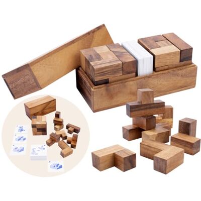 Engelhart Casse Tete En Bois Soma Cube Double 2 Joueurs, 60 Cartes, Des 10 Ans - Publicité Engelhart Casse Tete En Bois Soma Cube Double 2 Joueurs, 60 Cartes, Des 10 Ans - Publicité