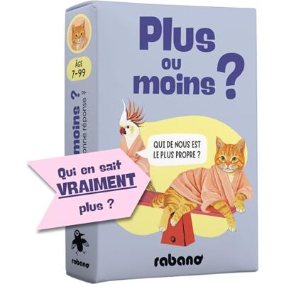 Plus ou Moins ? I Jeu d’estimation à partir de 2 Personnes I pour Adultes et Enfants à partir de 7 Ans I Excellent Jeu de Cartes pour 2 Joueurs et + I Jeu Familial, de société ou à Deux - Publicité Plus ou Moins ? I Jeu d’estimation à partir de 2 Personnes I pour Adultes et Enfants à partir de 7 Ans I Excellent Jeu de Cartes pour 2 Joueurs et + I Jeu Familial, de société ou à Deux - Publicité