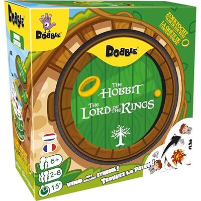 Asmodee DOBBLE Le Seigneur des Anneaux Jeu de de Carte Jeu de Société Rapide et Amusant pour Toute la Famille, 2-8 Joueurs, A partir de 6 Ans Version Française/Néerlandaise - Publicité Asmodee DOBBLE Le Seigneur des Anneaux Jeu de de Carte Jeu de Société Rapide et Amusant pour Toute la Famille, 2-8 Joueurs, A partir de 6 Ans Version Française/Néerlandaise - Publicité