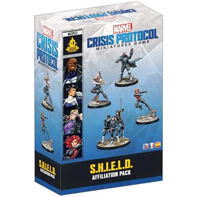 Asmodee Marvel Crisis Protocol Pack Affiliation S.H.I.E.L.D Nick Fury Hawkeye Black Widow et Les Agents du Shield AMG Jeu de Figurines stratégique Expert 14+ multilingue - Publicité Asmodee Marvel Crisis Protocol Pack Affiliation S.H.I.E.L.D Nick Fury Hawkeye Black Widow et Les Agents du Shield AMG Jeu de Figurines stratégique Expert 14+ multilingue - Publicité