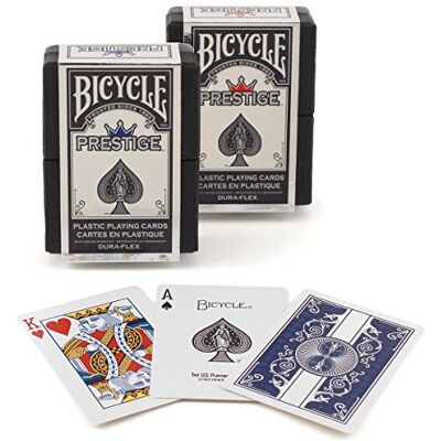 Bicycle Prestige Lot de 2 Cartes à Jouer en Plastique - Publicité Bicycle Prestige Lot de 2 Cartes à Jouer en Plastique - Publicité
