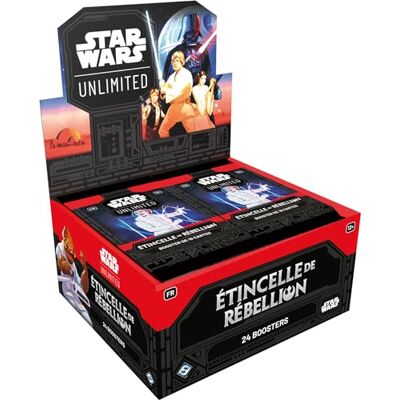 Fantasy Flight Games Asmodee FFG Star Wars Unlimited Display de 24 Boosters : Étincelle de Rébellion Jeux de société Jeu de Cartes à Collectionner à partir de 12 Ans 2 Joueurs Version française - Publicité Fantasy Flight Games Asmodee FFG Star Wars Unlimited Display de 24 Boosters : Étincelle de Rébellion Jeux de société Jeu de Cartes à Collectionner à partir de 12 Ans 2 Joueurs Version française - Publicité