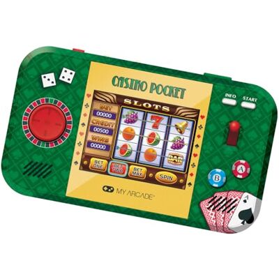 MY ARCADE Poche casino : jeu d'arcade rétro casino, batterie rechargeable, comprend étui de voyage et protecteur d'écran, roulette, poker, blackjack et plus encore - Publicité MY ARCADE Poche casino : jeu d'arcade rétro casino, batterie rechargeable, comprend étui de voyage et protecteur d'écran, roulette, poker, blackjack et plus encore - Publicité