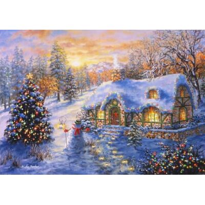 Bluebird Puzzle 2000 pièces Christmas Cottage - Publicité Bluebird Puzzle 2000 pièces Christmas Cottage - Publicité