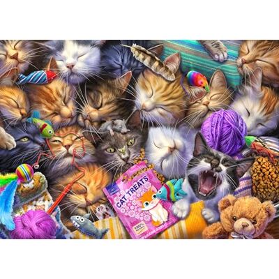 Buffalo Games Jeff Haynie Cat Nap 750 Piece Jigsaw Puzzle for Adults Challenging Puzzle Perfect for Game Nights Finished Size is 24.00 x 18.00 - Publicité Buffalo Games Jeff Haynie Cat Nap 750 Piece Jigsaw Puzzle for Adults Challenging Puzzle Perfect for Game Nights Finished Size is 24.00 x 18.00 - Publicité
