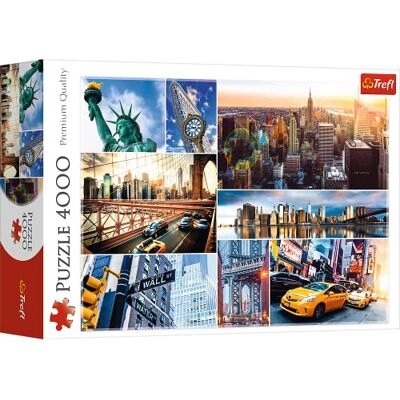 Trefl TR45006, Premium Puzzle 4000 Teile New York Collage, Qualitativ hochwertiges Premium Puzzle mit 4000 Teilen - Publicité Trefl TR45006, Premium Puzzle 4000 Teile New York Collage, Qualitativ hochwertiges Premium Puzzle mit 4000 Teilen - Publicité