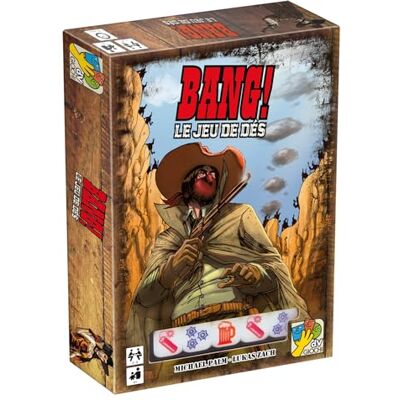 Asmodee Bang ! Le Jeu de Dés Jeu de Société Ludique pour Enfants dès 8 Ans Jeu de Stratégie et de Bluff Univers du Far West Rôles Cachés 3 À 8 Joueurs 15 Min -en Français- DV Games - Publicité Asmodee Bang ! Le Jeu de Dés Jeu de Société Ludique pour Enfants dès 8 Ans Jeu de Stratégie et de Bluff Univers du Far West Rôles Cachés 3 À 8 Joueurs 15 Min -en Français- DV Games - Publicité