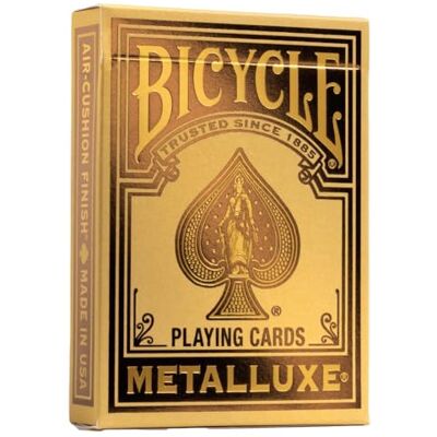 Bicycle - Metalluxe Gold - Foil Finish - Playing Cards - Publicité Bicycle - Metalluxe Gold - Foil Finish - Playing Cards - Publicité