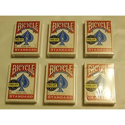 Bicycle 6 Decks Playing Cards, Player's Pack, Poker, Standard Faces, Rider Back by - Publicité Bicycle 6 Decks Playing Cards, Player's Pack, Poker, Standard Faces, Rider Back by - Publicité