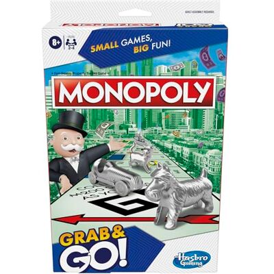 Hasbro Monopoly à Emporter - Jeu de Société - Publicité Hasbro Monopoly à Emporter - Jeu de Société - Publicité