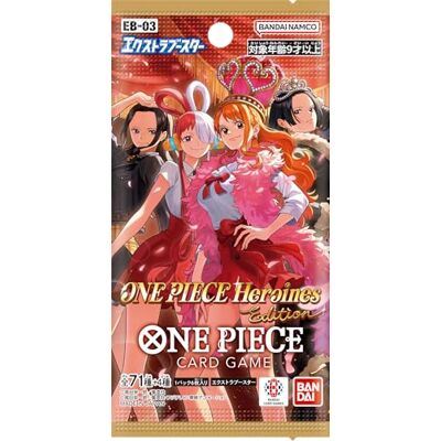 BANDAI Jeu de cartes One Piece Extra Booster Heroines Edition EB-03 Booster Pack (Japonais) 6 cartes - Publicité BANDAI Jeu de cartes One Piece Extra Booster Heroines Edition EB-03 Booster Pack (Japonais) 6 cartes - Publicité