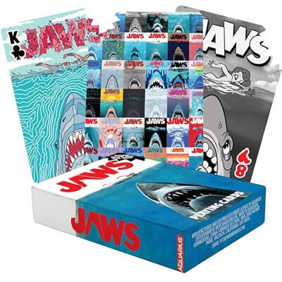 AQUARIUS Carte d'affiche pour Le 50e Anniversaire de Jaws Jeu de Cartes thématiques pour Vos Jeux préférés Merchandise Officiel Jaws - Publicité AQUARIUS Carte d'affiche pour Le 50e Anniversaire de Jaws Jeu de Cartes thématiques pour Vos Jeux préférés Merchandise Officiel Jaws - Publicité