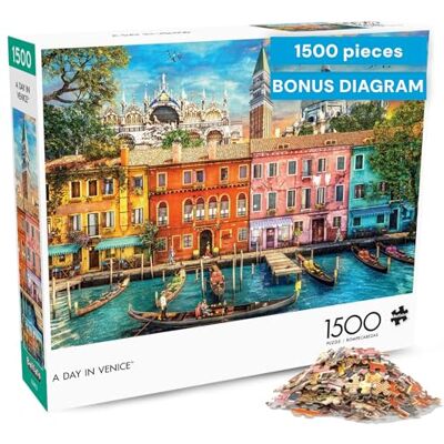 Buffalo Games Dominic Davison – Une journée à Venise – Puzzle de 1500 pièces pour Adultes – Puzzle Stimulant Parfait pour Les soirées de Jeu – Taille finie : 38,50 x 26,50 cm - Publicité Buffalo Games Dominic Davison – Une journée à Venise – Puzzle de 1500 pièces pour Adultes – Puzzle Stimulant Parfait pour Les soirées de Jeu – Taille finie : 38,50 x 26,50 cm - Publicité