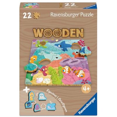 Ravensburger Puzzle en Bois 22 pièces Monde sous-Marin Fille ou garçon dès 4 ans Pièces robustes et naturelles dont 5 figurines en bois pour jouer Qualité premium - Publicité Ravensburger Puzzle en Bois 22 pièces Monde sous-Marin Fille ou garçon dès 4 ans Pièces robustes et naturelles dont 5 figurines en bois pour jouer Qualité premium - Publicité